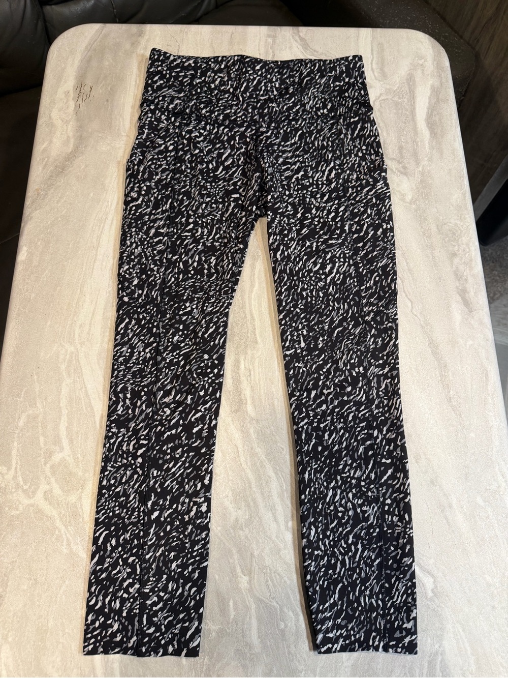 lululemon athletica Black and White Printed Leggings